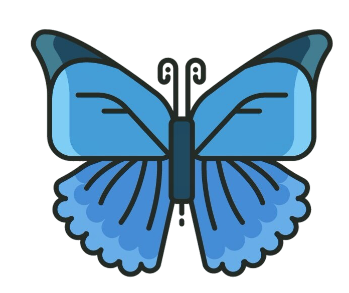 illustration papillon bleu
